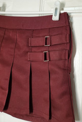 French Toast Girls Uniform Skort Size 6 Burgandy Pleated Adjustable Waist