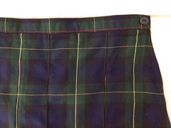 Lands’ End School Uniform Girls Plaid Box Pleat Skirt Top of the Knee Size 14