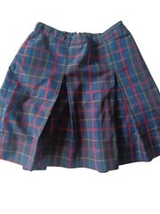 Dennis Basso navy blue and red plaid school uniform skirt J5 style #868 L Junior
