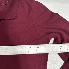 Lot Of 2 Old Navy School Uniform Long Sleeves Polo Shirts Wine Color Size XL (14