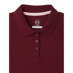 Wonder Nation Girls School Short Sleeve Polo Shirt, 2-Pack, Size XL Wine –T3–