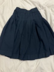 Lands’ End Girls’ Navy Pleated School Uniform Skirt with adjustable waist sz- 12