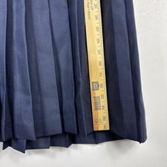 French Toast Uniform Dress Girls Size 18 1/2 Navy V-Neck Pleated Jumper School