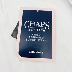 Chaps Girls Size XL (6X) School Uniform Short Sleeve Polo T-Shirt White