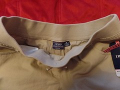 Girl’s, IZOD, School Uniform Shorts, Beige, Stretch, Size: 16, New with Tags