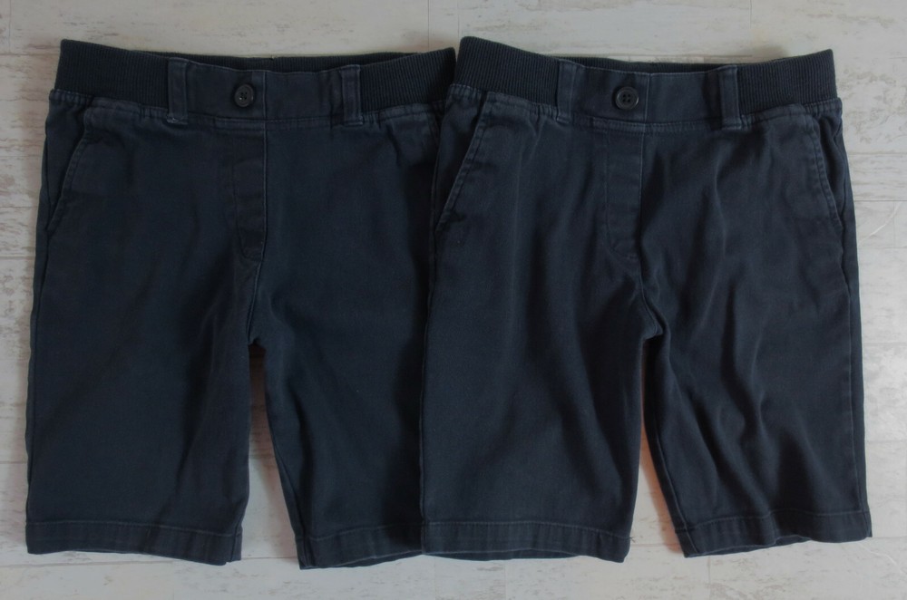 LOT Izod Approved Schoolwear Navy Blue Shorts Girls Size 8 Regular Pull On