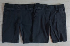LOT Izod Approved Schoolwear Navy Blue Shorts Girls Size 8 Regular Pull On