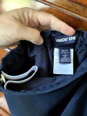 LANDS END Navy School Uniform Blend Chino Above Knee Skort Girls Size 7