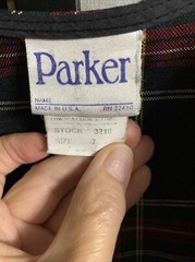 Parker Girls Plaid School Uniform Jumper ~ Size 7 Black Red Green Sleeveless