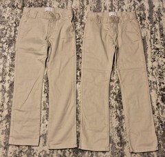 NEW – The Children’s Place Girls Uniform Khaki Pants, Size 8 (2 Pairs)