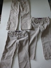 Lot 3 4/4T Toddler Girl Uniform Pants Old Navy French Toast Shcool Pants