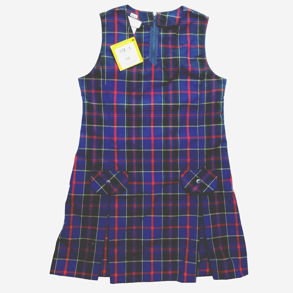 Dennis Uniform Dress G10 V-Neck Jumper Dropped Wilson Plaid