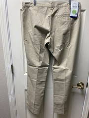 Real School Uniform Pants Size 15/16 Khaki Flat Front Junior Low Rise NWT