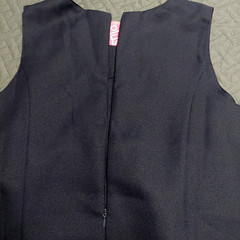 Izod Girls Uniform Dress Jumper Size 20 1/2 Navy Sleeveless Front Pleat Zipper