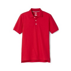 French Toast Unisex Kids Short Sleeve Pique Polo Shirt Red 4T Standard & Husky