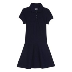 George Dress Girls School Uniform Size L Navy Pique Drop Waist Skater –S1–