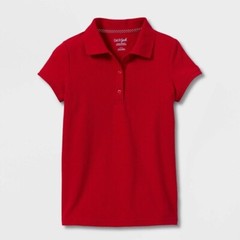 CAT & JACK New Girls’ Uniform Polo Shirt -Color Red Size L 10/12 – FREE SHIPPING