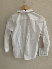 Dennis Long Sleeve White Peter Pan Collar Blouse Size G12 (List $25)