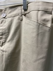 Real School Uniform Pants Size 15/16 Khaki Flat Front Junior Low Rise NWT