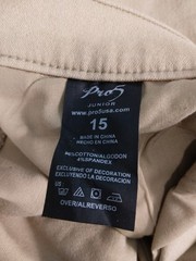 Pro 5 Premium Girls Khaki Pants Size 15 School Uniform Skinny New with Defect