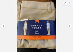 French Toast Girls SKINNY Knit Pants Uniform Adjustable waist 2 Pk(KHAKI 8)NWOT