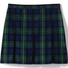 Lands’ End School Uniform Girls Plaid Box Pleat Skirt Top of the Knee Size 14