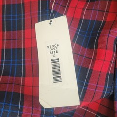 NWT Parker Girls Red Blue Plaid School Uniform Jumper Dress 12