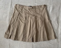 Lands’ End Girls School Uniform Classic Pleated Khaki Skirt Size 16