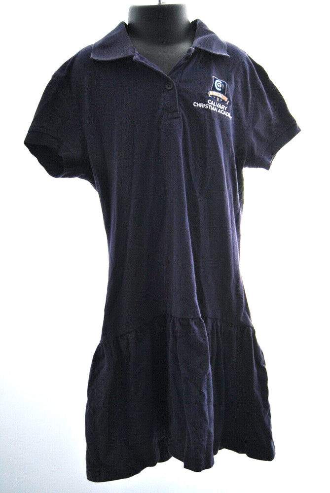 Girl’s School Uniform Dress Size S Youth Blue in Color Calvary Christian Academy