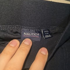 Nautica School Uniform Girls Woven Performance Skort Navy 14.5