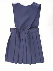 Girls A+ Navy Blue V-Slit Knife Pleat Uniform Dress Regular & 1/2 Sizes 3-16 1/2