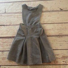Dennis Gray School Uniform Short Sleeve Dress Girls 7 Made In USA