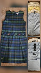 Royal Park Uniforms Plaid #55 Jumper & 10 Blouses Size 8