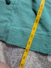 VTG Girl Scouts Uniform Dress Girls Size Green Cotton Button Front 60s Sz 6-7