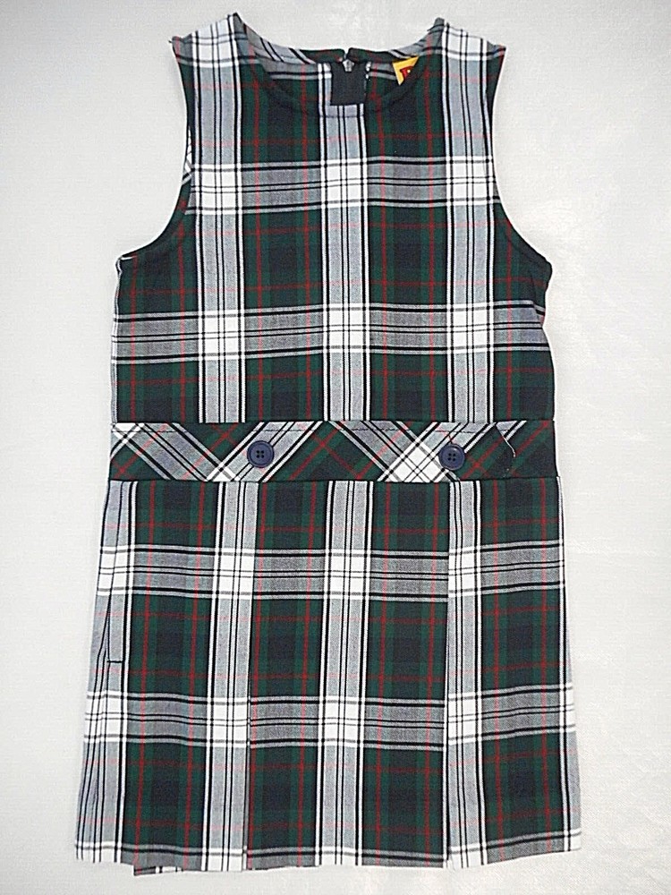 Girls R/K Multi-Color Plaid Uniform Jumper Dress Reg. & plus Sizes 5 – 14 1/2