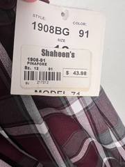 NWT Becky Thatcher 12 Pinafore Plaid Academia Dress School Uniform Outfit Preppy