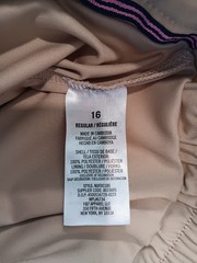 Nautica School Uniform Girls 16 Pleated Skirt Shorts Skort Beige Khaki Pockets