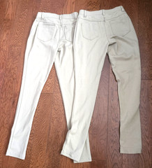 Izod Girls Size Jr 7 Stretch Pants Khakis School Uniform Set of 2 Pull On