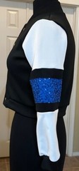 Weissman Brand Short Jacket w/Blue Sequins Polyester Blend Child Size M