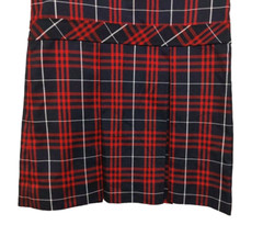 PARKER UNIFORM Girls Sz 10 Red & Blue Plaid Pleated Jumper Dress Private School