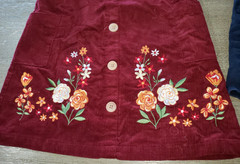 girls size 6 BLUE SCHOOL UNIFORM SKORT BURGUNDY CORDUROY JUMPER BLUEBERI PLACE 2