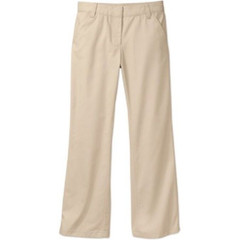 George Girls School Uniforms Beige Flat Front Pants with Stain Resistant Size 6X