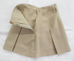 Toddler & Girls A+ Khaki Kick Pleate Uniform Skirt Reg. & Teen Sizes 6X -18 Teen