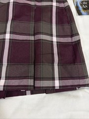 Dennis Uniform Girls Size 5 Burgundy James Plaid Skirt Zip Side NWT 868