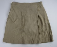 LANDS END Khaki School Uniform Cotton Knit Skort Girls 6 *NEW*