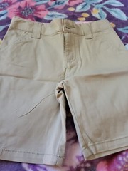 CAT & JACK SIZE 5 GIRLS SCHOOL UNIFORM SHORTS SOURDOUGH BEIGE NWT