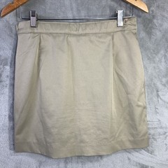 Dennis Uniform Skort Beige Adjustable Waist Pleat Style 1803 Girls Sz H14 Plus
