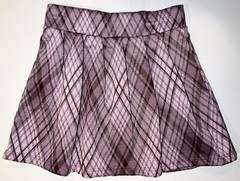 Girl’s Uniform Plaid Skirt Size 7 Kids Pleated Skater Purple NEW