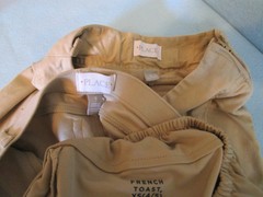Lot 3 GIRL UNIFORM BOTTOMS SIZE 4/5 KHAKI small pants skorts skirt shorts PLACE