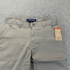NWT French Toast Kids Straight Leg School Uniform Pants Khaki Beige Stretch 16